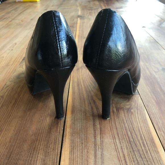 Unlisted Black Patent Leather Platform Heels - Picture 3 of 8